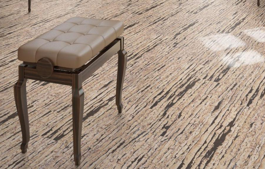 Пробковый пол замковый Corkstyle Natural Cork Tigre Creme Тигр крем фото в интерьере